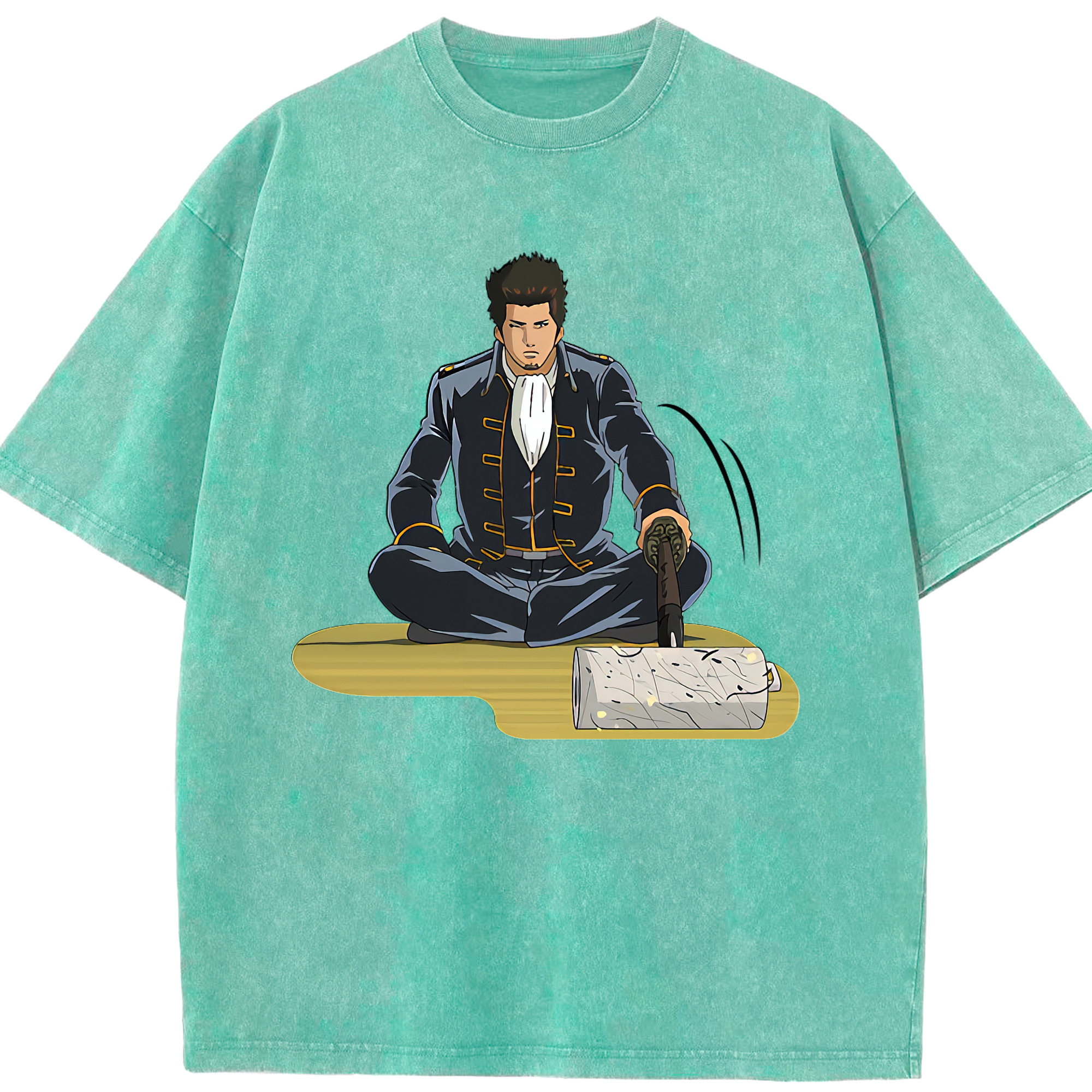 （画像用） ぎんたま 坂田銀時（さかたぎんとき） 神楽 志村新八（しむら しんぱち） GINTAMA Sakata Gintoki Kagura Shimura Shinpachi 綿100% ヴィンテージ風 半袖Tシャツ（フロントプリント）
